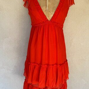Marc by Marc Jacobs Ruffle Silk Dress in Size 6